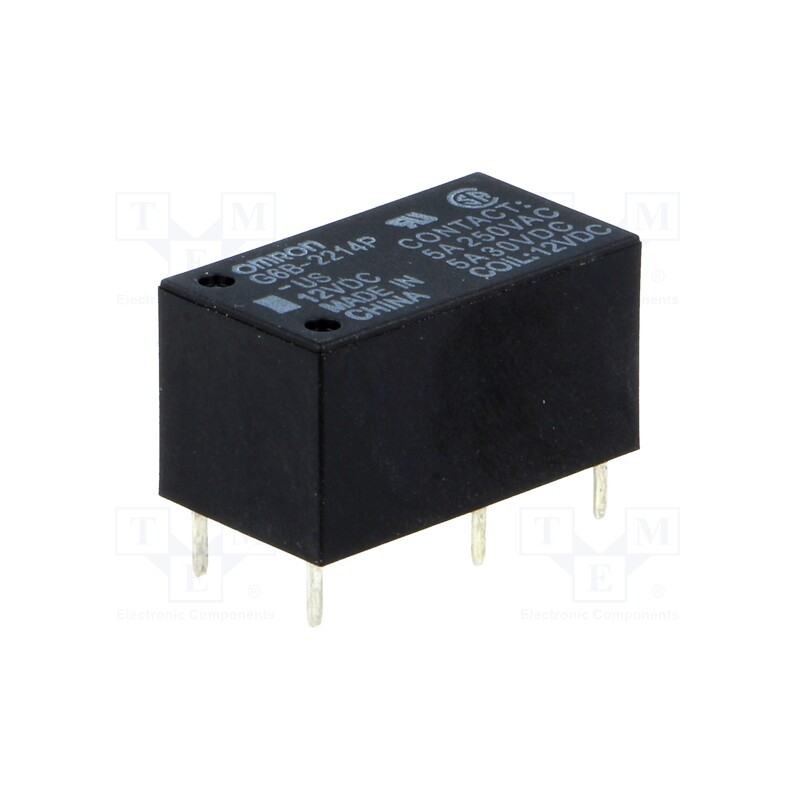 1 pcs x OMRON OCB - G6B-2214P-US 12VDC - Relay: electromagnetic, DPST-NO, Ucoil: 12VDC, Icontacts max: 5A