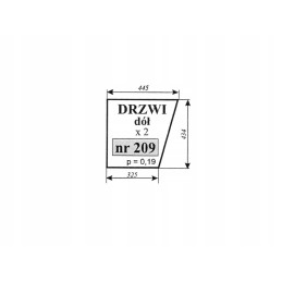 Lower door glass c 362 209