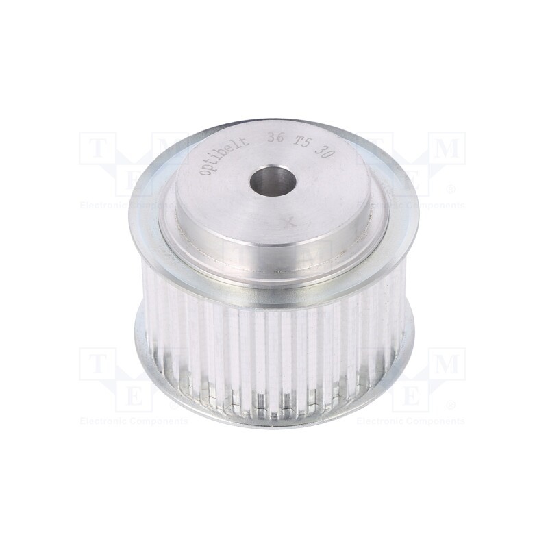 1 pcs x OPTIBELT - 36 T5 30-200ZA - Belt pulley, T5, W: 25mm, whell width: 36mm, Ø: 46.95mm, aluminium