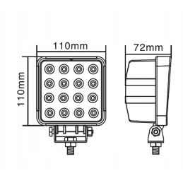 LED work lamp 48w 12v 24v 3520lm 6000k