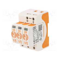 1 pcs x OBO BETTERMANN - V50-3-280 - Surge arrestor, Type 1+2, Poles: 3, 30kA, 280VAC, -40÷80°C, IP20