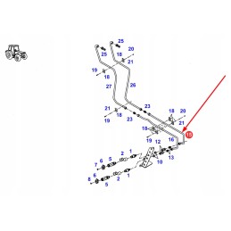 H117961300030 metal pipe of the hydraulic system