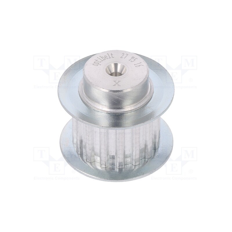 1 pcs x OPTIBELT - 27 T5 16-200ZA - Belt pulley, T5, W: 16mm, whell width: 27mm, Ø: 24.6mm, aluminium