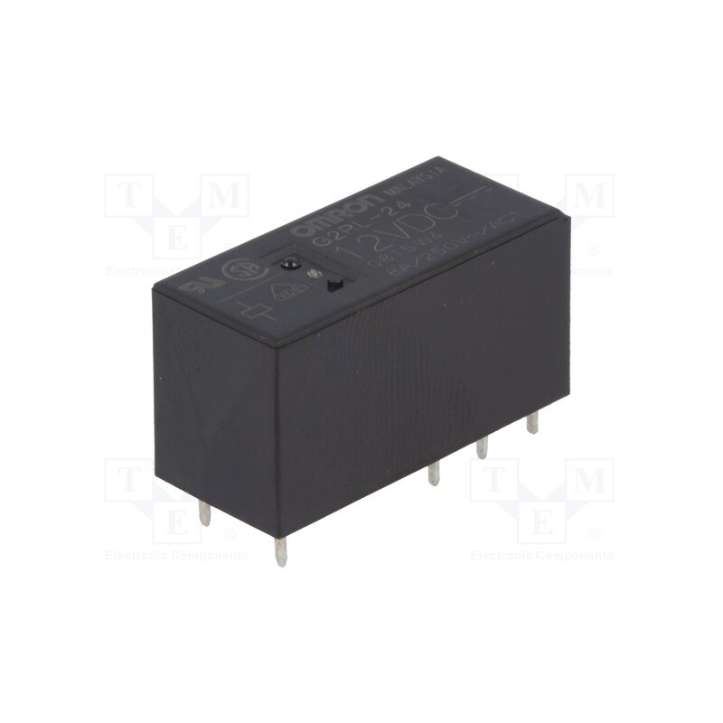 1 pcs x OMRON OCB - G2RL-24 12VDC - Relay: electromagnetic, DPDT, Ucoil: 12VDC, Icontacts max: 8A, PCB