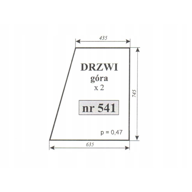 Door glass up zetor 4718 541