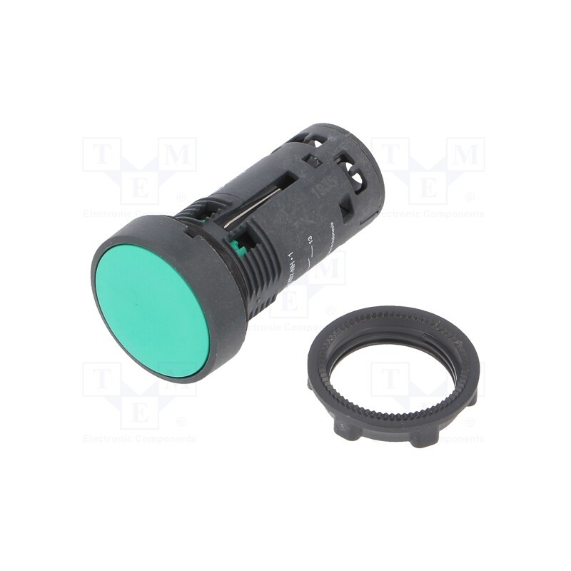 1 pcs x SCHNEIDER ELECTRIC - XB7NH31 - Switch: push-button, 22mm, Stabl.pos: 2, NO, green, none, IP65, flat