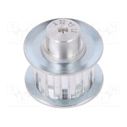 1 pcs x OPTIBELT - 21 T5 12-200ZA - Belt pulley, T5, W: 10mm, whell width: 21mm, Ø: 18.25mm, aluminium
