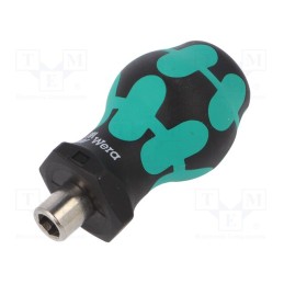 1 pcs x WERA - 5008880001 - Screwdriver handle, STUBBY, 54mm, Mounting: 1/4' (C6,3mm)