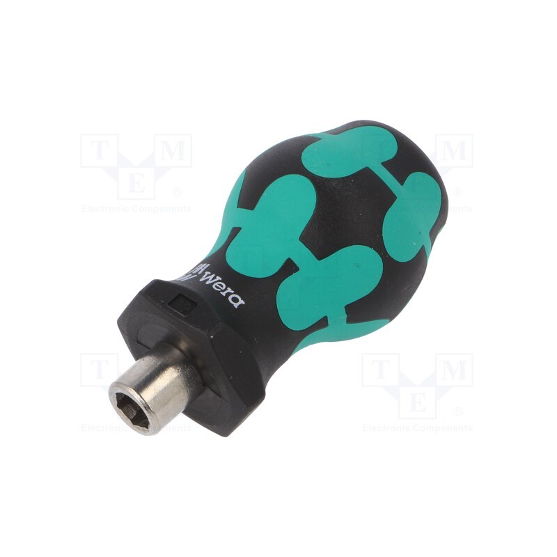 1 pcs x WERA - 5008880001 - Screwdriver handle, STUBBY, 54mm, Mounting: 1/4' (C6,3mm)