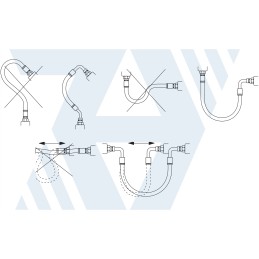 Hydraulic hose line AK DN8 M16 D 1200 350bar