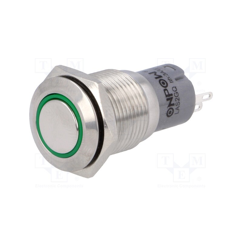 1 pcs x ONPOW - LAS2-GQF-11E/G24V/S-P - Switch: vandal resistant, Pos: 2, SPDT, 0.5A/220VAC, 1A/24VDC, IP65