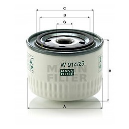 Oil filter w914 25 mann