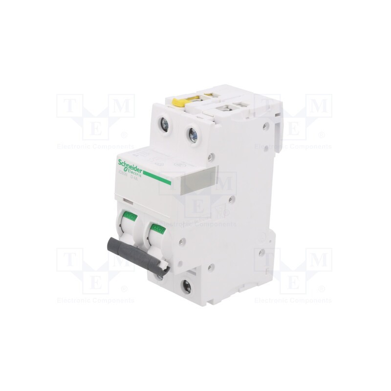 1 pcs x SCHNEIDER ELECTRIC - A9F05204 - Circuit breaker, 400VAC, Inom: 4A, Poles: 2, for DIN rail mounting