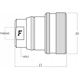 Flat quick connector for the braking system, vf socket
