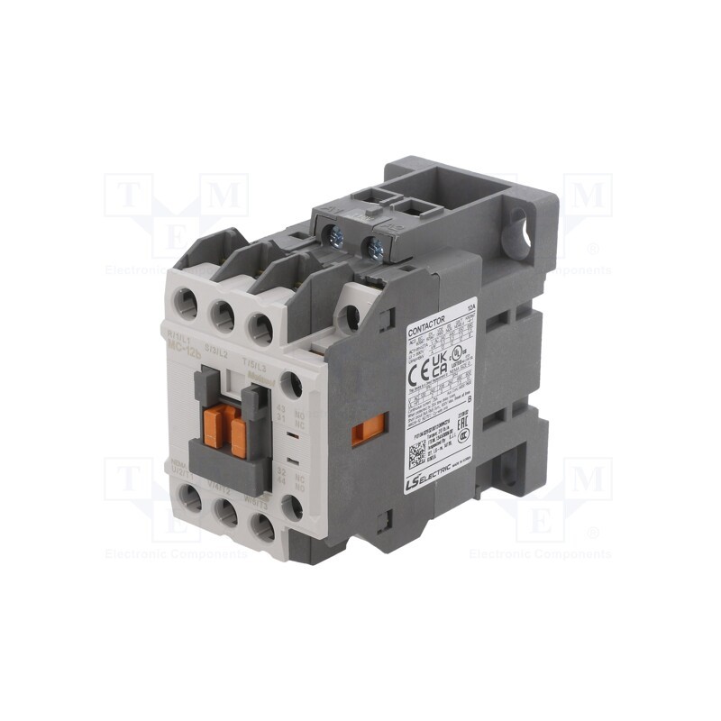 1 pcs x LS ELECTRIC - MC-12B 110VAC 1A1B - Contactor: 3-pole, NO x3, Auxiliary contacts: NO + NC, 110VAC, 12A