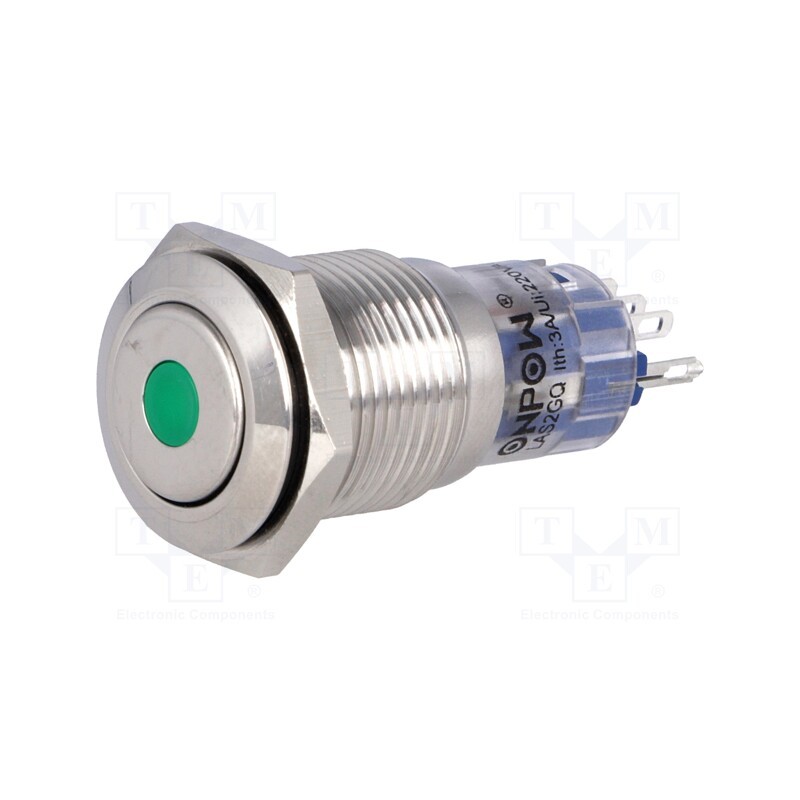 1 pcs x ONPOW - LAS2-GQF-11ZD/G24V/S-P - Switch: vandal resistant, Pos: 2, SPDT, 0.5A/220VAC, 1A/24VDC, IP65