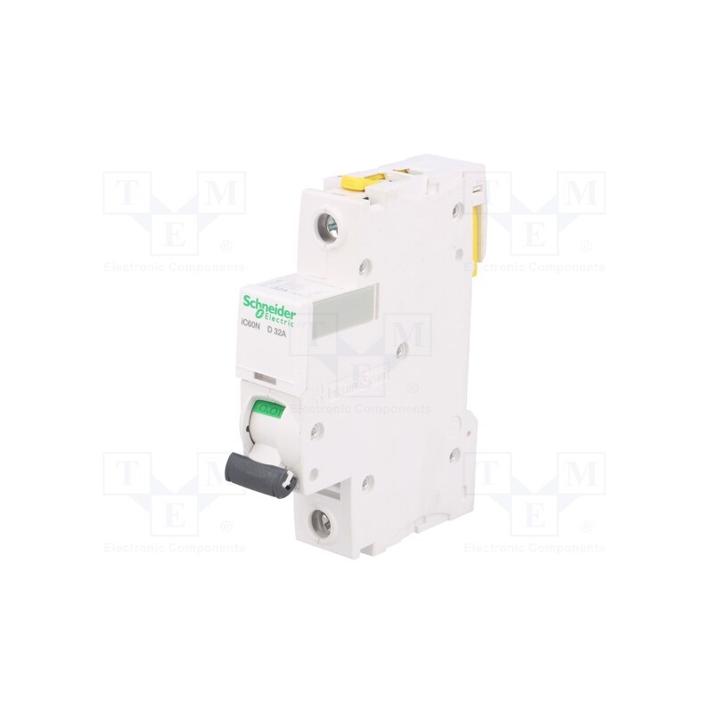 1 pcs x SCHNEIDER ELECTRIC - A9F05132 - Circuit breaker, 230VAC, Inom: 32A, Poles: 1, Charact: D, 6kA, IP20