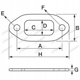 Exhaust manifold gasket 46 x 23 6 mm