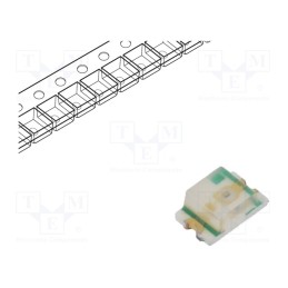 5 pcs x ROHM SEMICONDUCTOR - SML-H12U8TT86 - LED, SMD, 0805, red, 25÷40mcd, 2x1.25x0.8mm, 2.2V, 20mA, 54mW