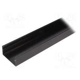 1 pcs x TOPMET - 93020002 - Profiles for LED modules, black, L: 1m, LOWI, aluminium, surface