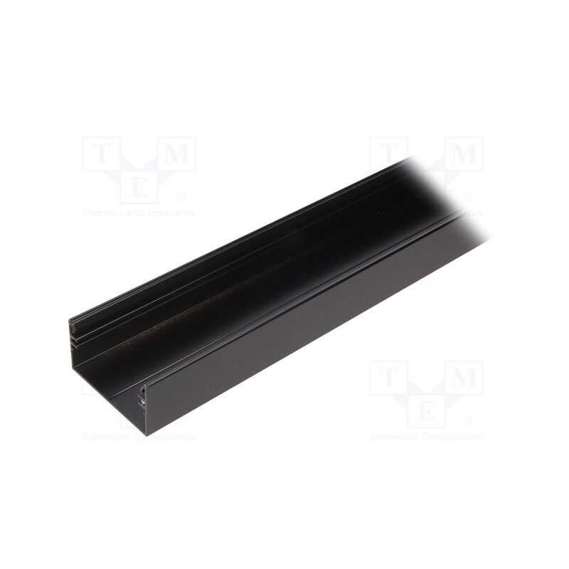 1 pcs x TOPMET - 93020002 - Profiles for LED modules, black, L: 1m, LOWI, aluminium, surface
