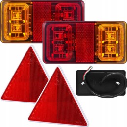 Combination lamps for a trailer with triangles, set