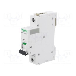 1 pcs x SCHNEIDER ELECTRIC - A9F05110 - Circuit breaker, 230VAC, Inom: 10A, Poles: 1, Charact: D, 6kA, IP20