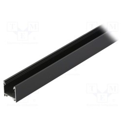 1 pcs x TOPMET - C1010021 - Profiles for LED modules, black, L: 1m, LINEA20, aluminium