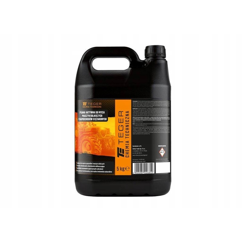 Active foam for washing agricultural machines and cars