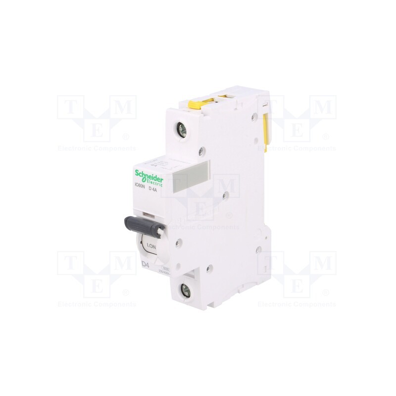 1 pcs x SCHNEIDER ELECTRIC - A9F05104 - Circuit breaker, 230VAC, Inom: 4A, Poles: 1, for DIN rail mounting