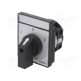 1 pcs x LUMEL - PKT1-C60L102OFA00 - Switch: cam switch, Stabl.pos: 3, 16A, 1-0-2, for building in, grey
