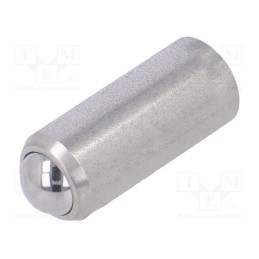 1 pcs x ELESA+GANTER - GN 614.3-8-NI - Ball latch, stainless steel, L: 18mm, F1: 24N, F2: 45N, Øout: 8mm