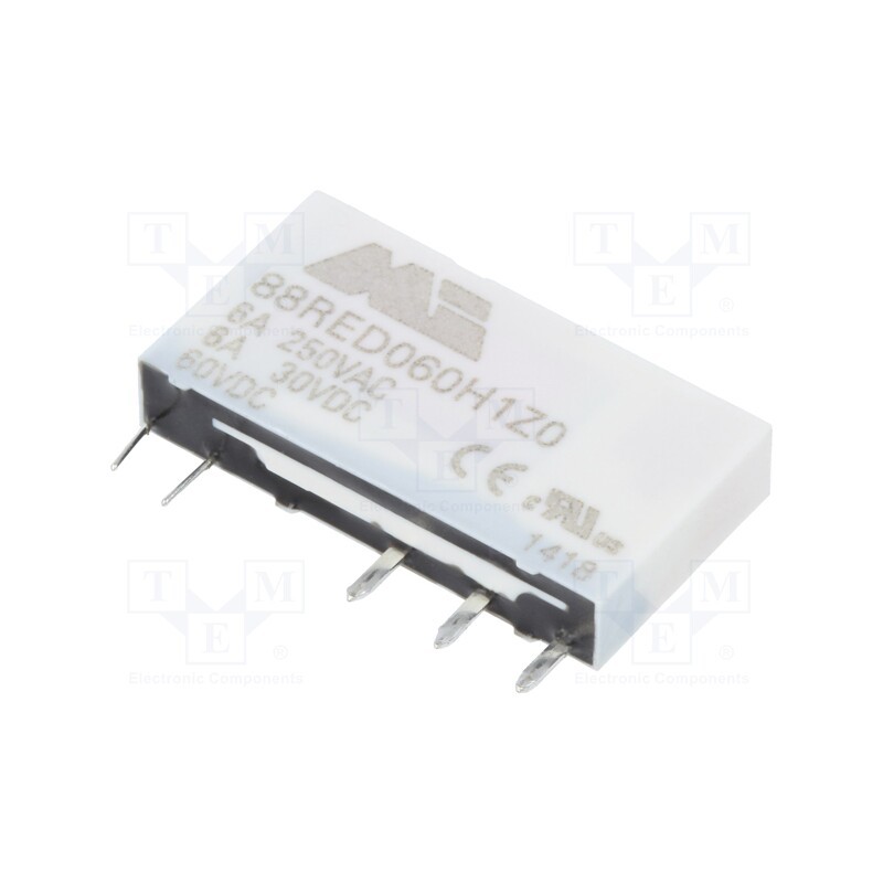 1 pcs x MORSETTITALIA - 88RED060H1Z0 - Relay: electromagnetic, SPDT, Ucoil: 60VDC, 6A, 6A/250VAC, 6A/30VDC