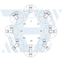 Hydraulic hose line AK DN6 M14 D 1500 400bar