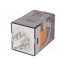 1 pcs x FINDER - 60.12.8.230.0040 - Relay: electromagnetic, DPDT, Ucoil: 230VAC, Icontacts max: 10A