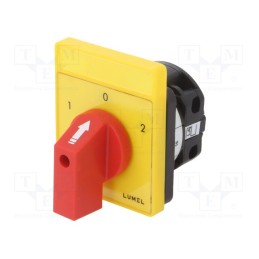 1 pcs x LUMEL - PKT1-C60L102OFY000 - Switch: cam switch, Stabl.pos: 3, 16A, 1-0-2, for building in