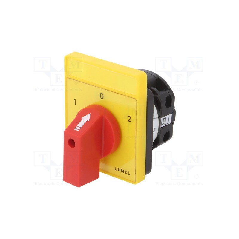 1 pcs x LUMEL - PKT1-C60L102OFY000 - Switch: cam switch, Stabl.pos: 3, 16A, 1-0-2, for building in