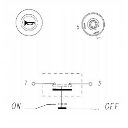 JCB 08102 02220 horn switch button