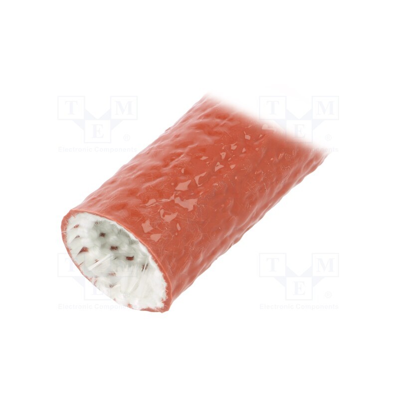 30 m x ANAMET EUROPE - 336.819.3 - Insulating tube, Size: 19, fiberglass, L: 30m, -55÷260°C, Øout: 25mm