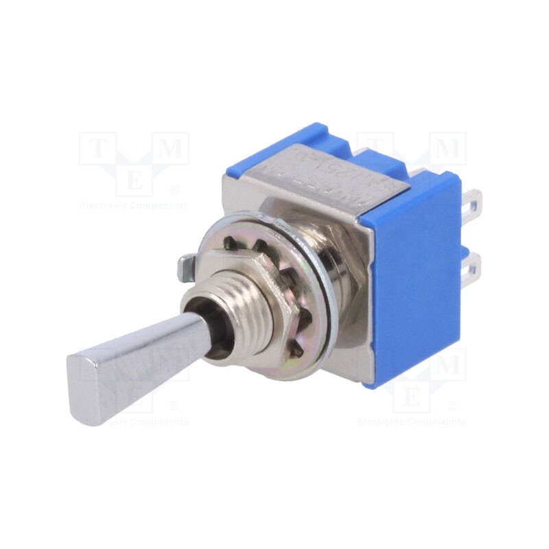 1 pcs x MIYAMA - MS-500J-F - Switch: toggle, Pos: 3, DP3T, (ON)-OFF-(ON), 6A/125VAC, -10÷55°C