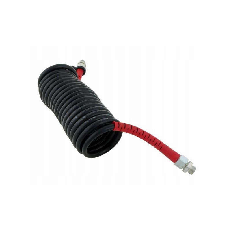 Spiral connection cable, red polyamed sheath