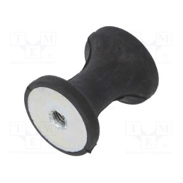 1 pcs x ELESA+GANTER - DVC.3-40-20-48-M8-40 - Vibration damper, M8, Ø: 40mm, rubber, L: 48mm, H: 8mm, 965N, 80N/mm