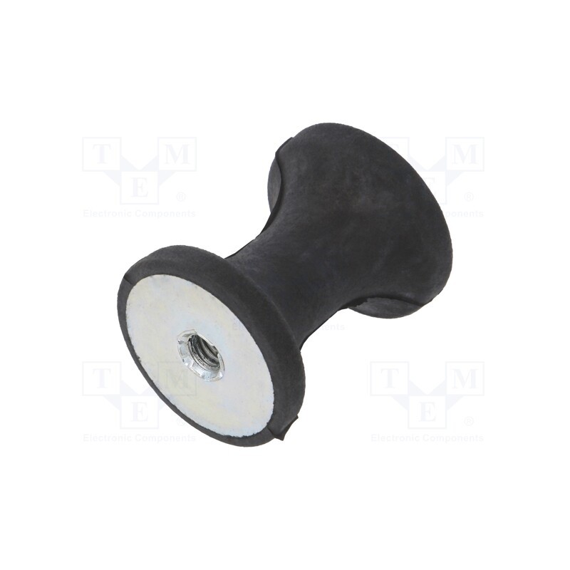 1 pcs x ELESA+GANTER - DVC.3-40-20-48-M8-40 - Vibration damper, M8, Ø: 40mm, rubber, L: 48mm, H: 8mm, 965N, 80N/mm