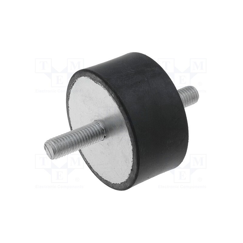 1 pcs x ELESA+GANTER - DVA.1-60-30-M10-28-55 - Vibration damper, M10, Ø: 60mm, rubber, L: 30mm, Thread len: 28mm