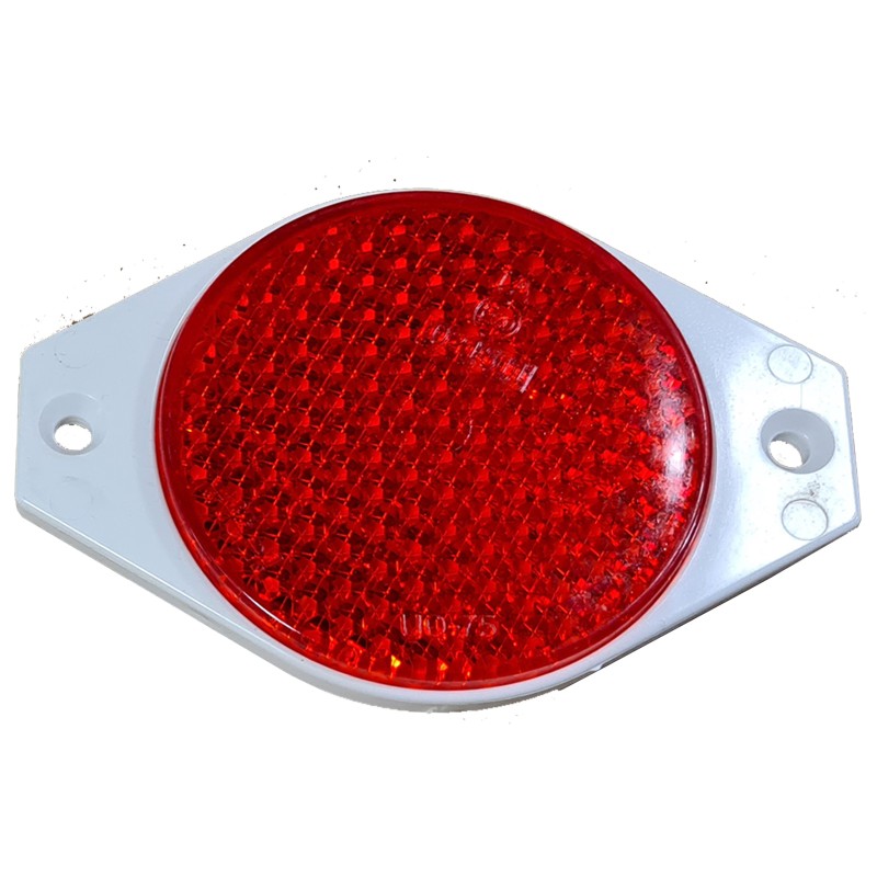 Red round reflector for trailer