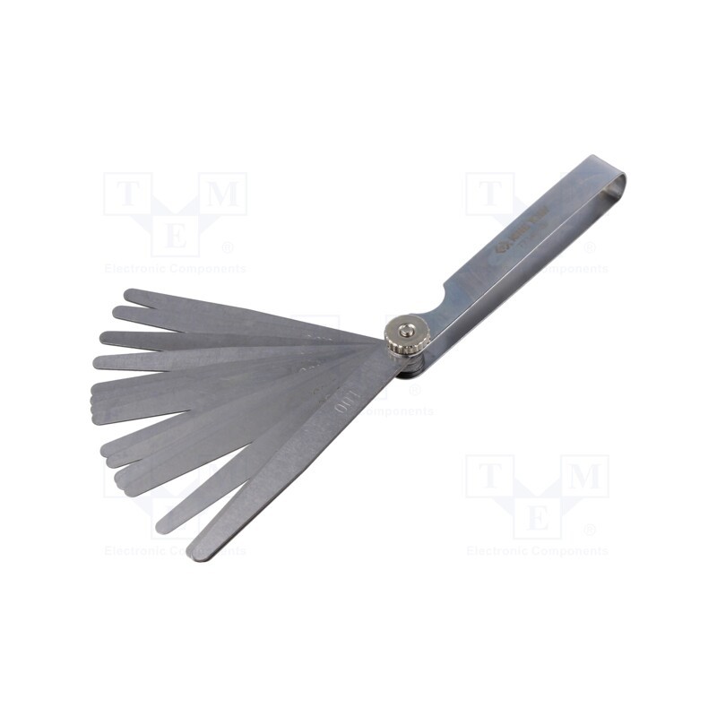 1 pcs x KING TONY - 77340-20 - Metric feeler gauge, Range: 0,05÷1mm, L: 100mm, Width: 10mm, 20pcs.