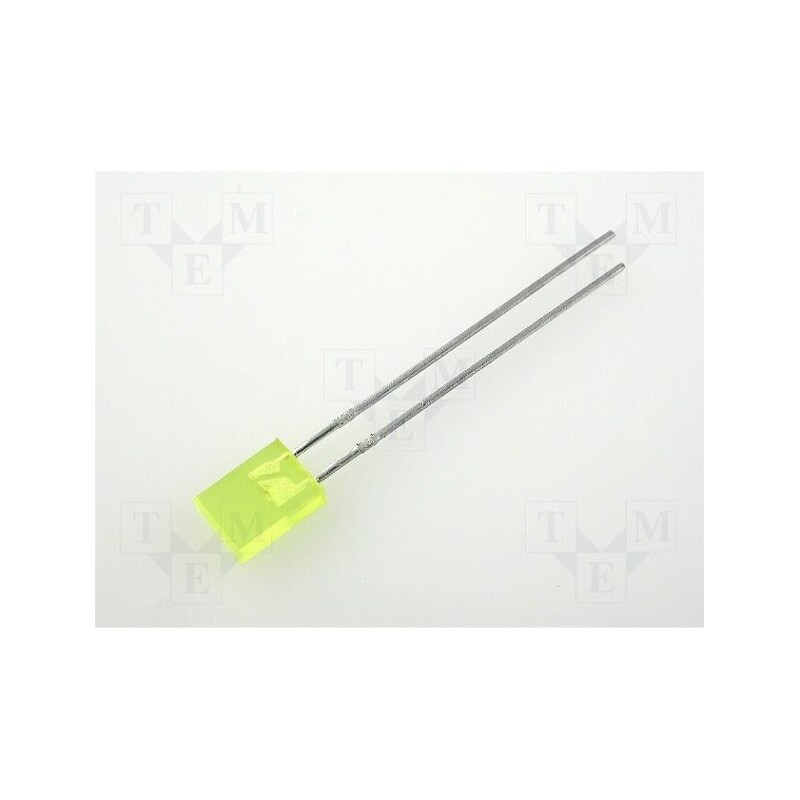 5 pcs x KINGBRIGHT ELECTRONIC - L-113YDT - LED, rectangular, 5x2mm, yellow, 2÷8mcd, 110°, Front: flat, 20mA