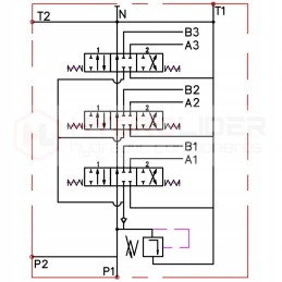 Hydraulic distributor 3s 80l 3xa1 badestnost