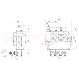 Hydraulic distributor 3s 80l 3xa1 badestnost