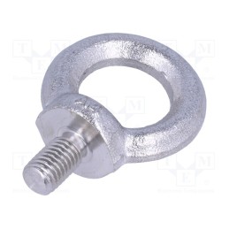1 pcs x ELESA+GANTER - DIN 580-M12-NI - Lifting eye bolt, M12x20, Head: eye, A2 stainless steel, DIN 580